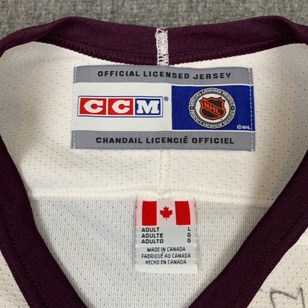 Vintage CCM Anaheim Ducks Jersey Mens Large White NHL Hockey Autographed 90s - Picture 3 of 9